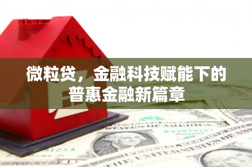 北市微粒贷，金融科技赋能下的普惠金融新篇章