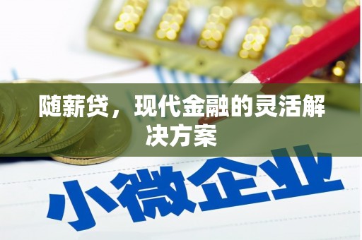 洪江随薪贷，现代金融的灵活解决方案