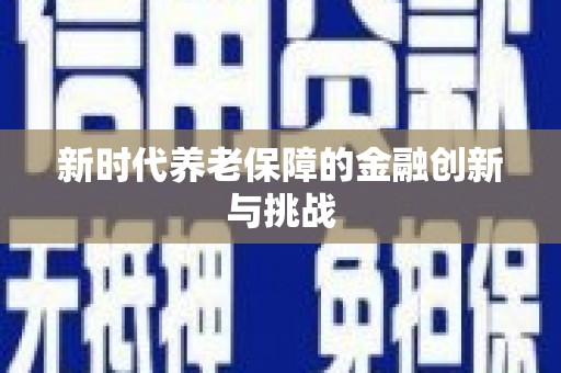 邵阳新时代养老保障的金融创新与挑战