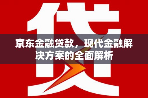 丰都京东金融贷款，现代金融解决方案的全面解析