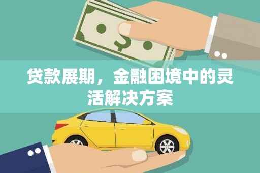 广水贷款展期，金融困境中的灵活解决方案