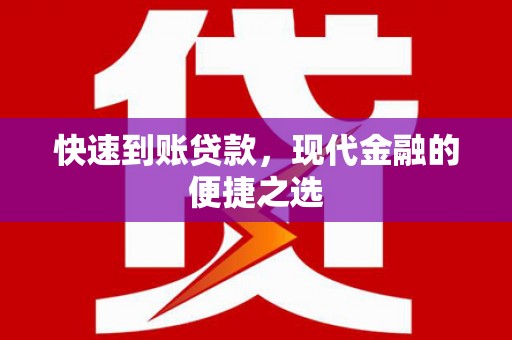 沈丘快速到账贷款，现代金融的便捷之选