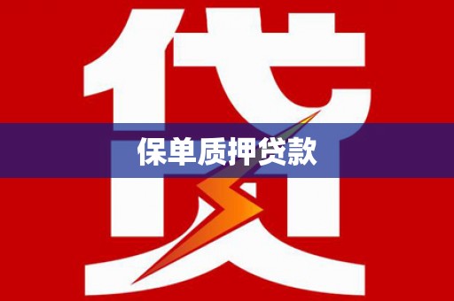 桥东保单质押贷款