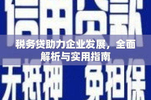 礁溪税务贷助力企业发展，全面解析与实用指南