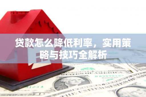 荥经贷款怎么降低利率，实用策略与技巧全解析